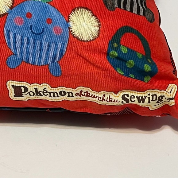 NEW 2015 Pokemon Center Chiku Chiku Sewing Plaid Throw Pillow Square Cushion - Picture 4 of 8